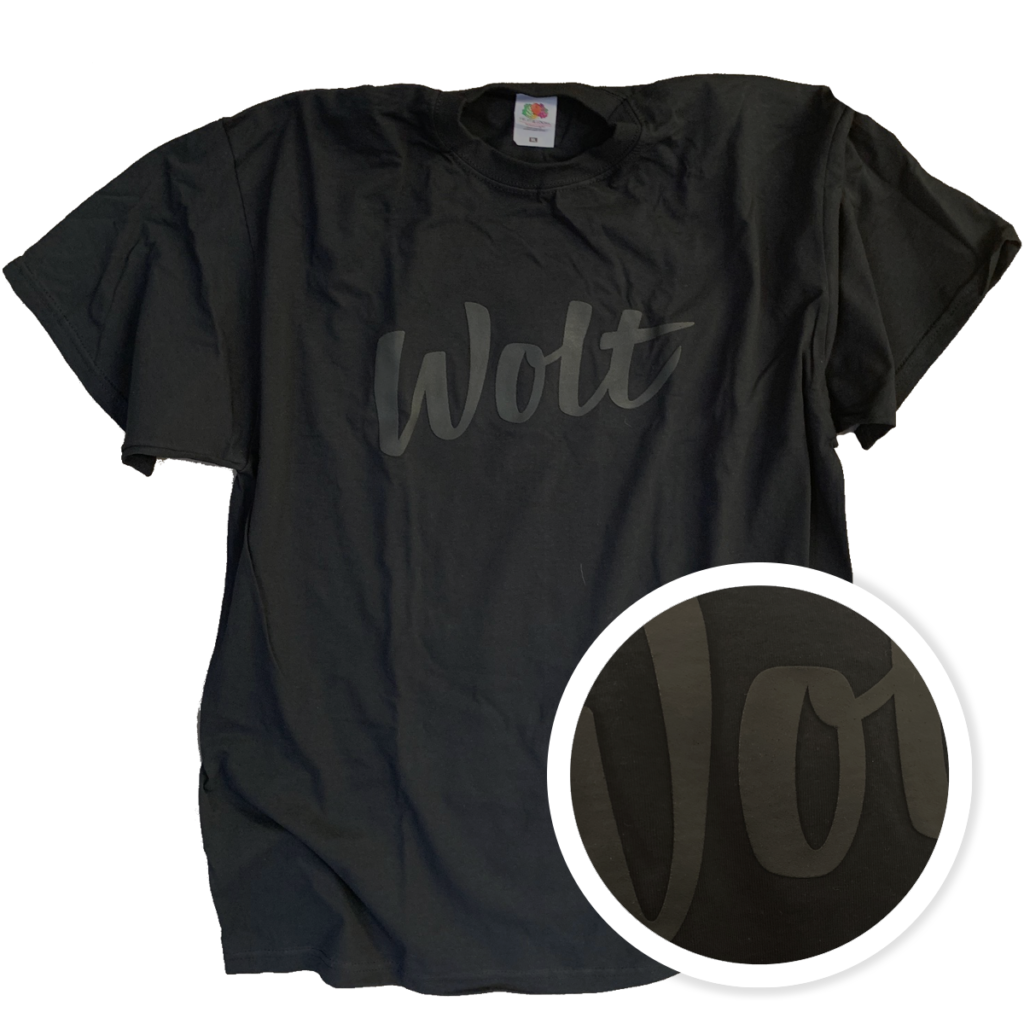 T-paita paino Wolt 3D black to black
